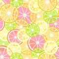 Pattern with lemon slices. orange, lime and grapefruit